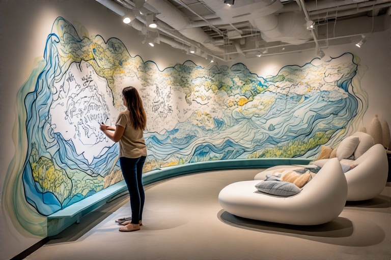 Curved Dry Erase For Depression Therapy