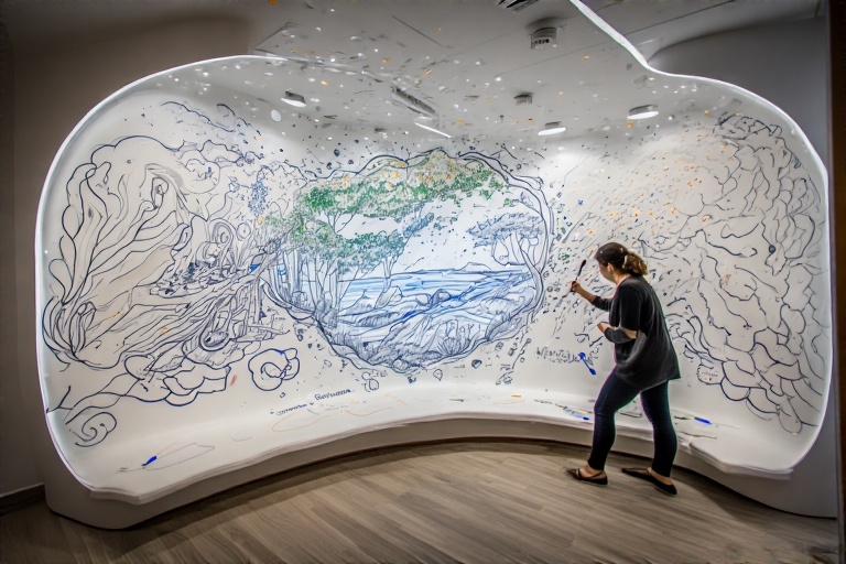 Curved Dry Erase For Grief Counseling
