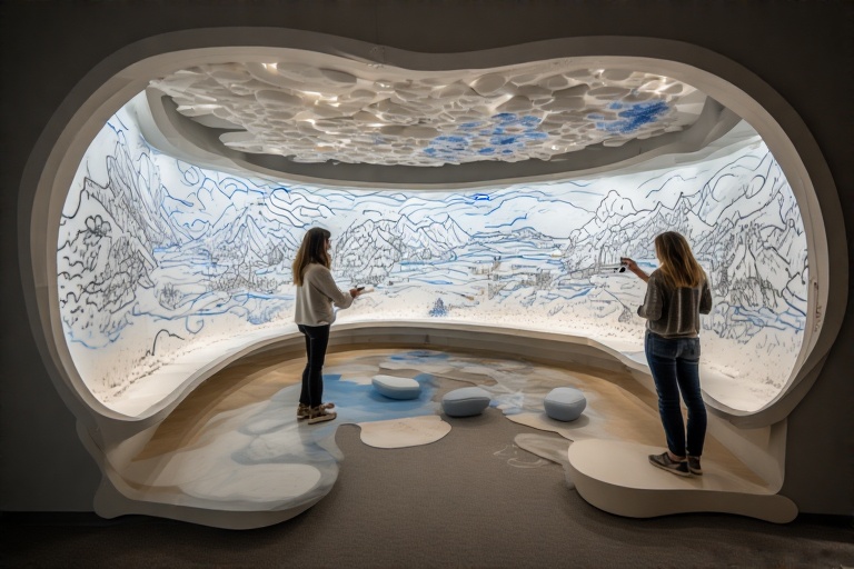 Curved Dry Erase Panel For Depression Therapy