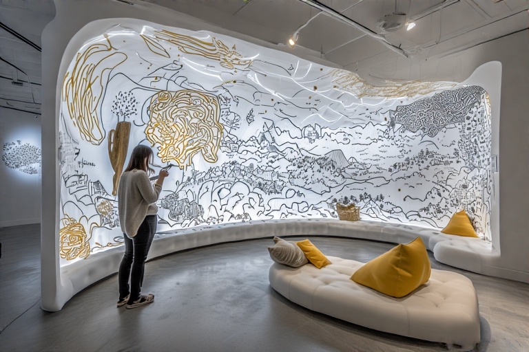 Curved Writing Surface For Depression Therapy