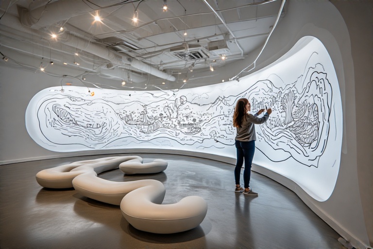 Curvy Whiteboard For Stress Management Therapy