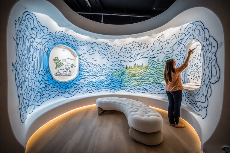 Oval Dry Erase Panel For Art Therapy For Depression