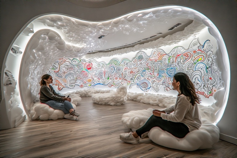Oval Ghost Free Whiteboard For Art Therapy For Depression