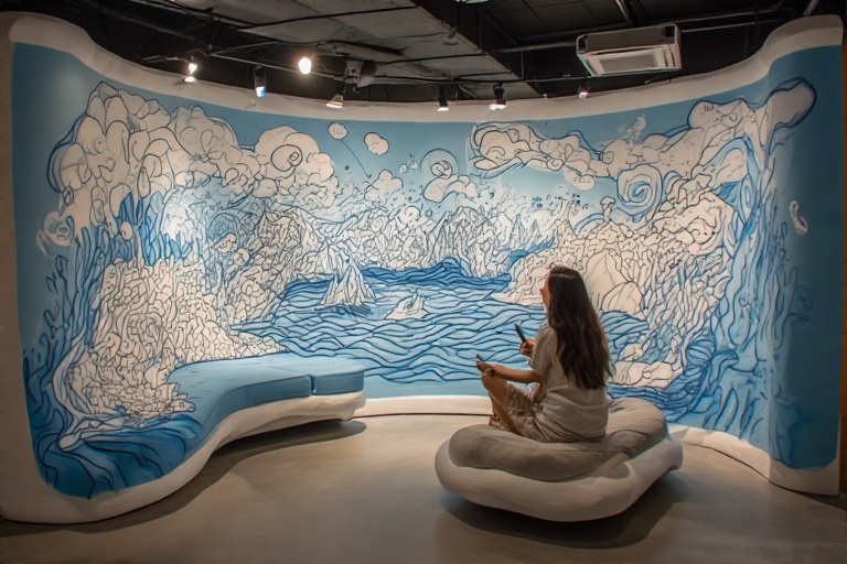 Semi Circular Dry Erase Panel For Psychiatric Therapy