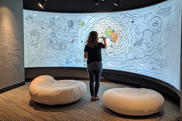 Semi Circular Dry Erase Panel For Self Esteem Therapy