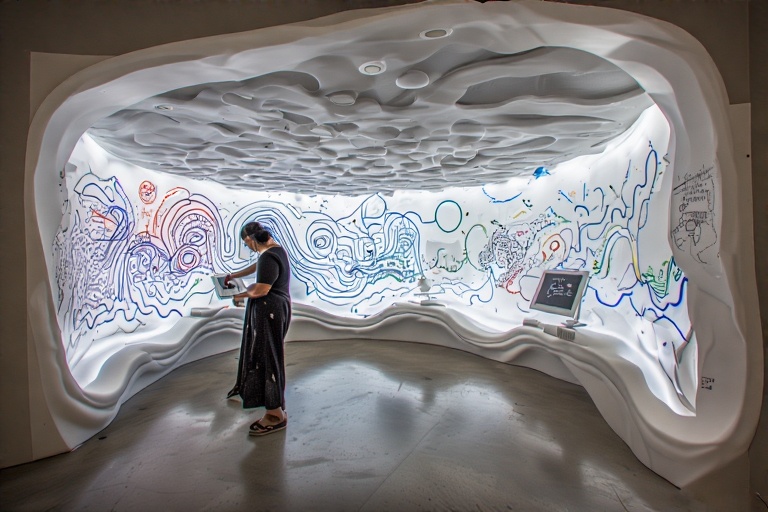 Wavy Erasable Whiteboard For Emotional Support Therapy