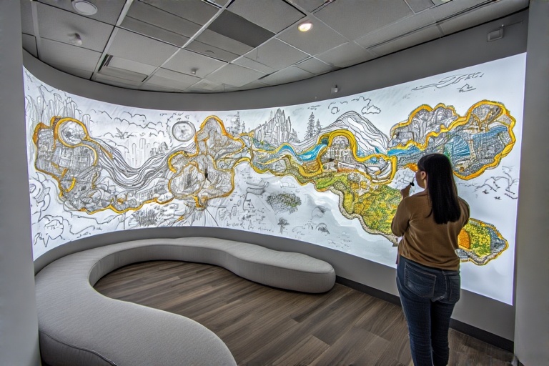 Wavy Marker Surface For Emotional Support Therapy