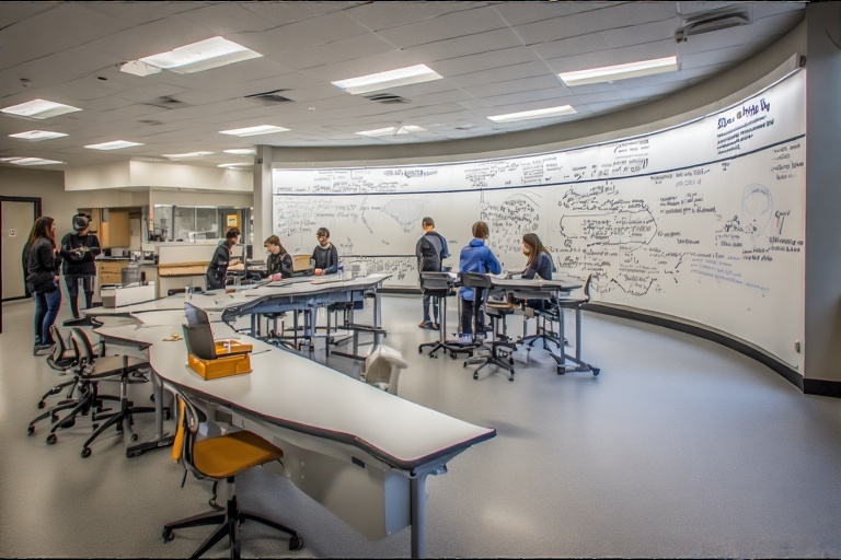 Arched Dry-Erase Panel For Biosafety Lab