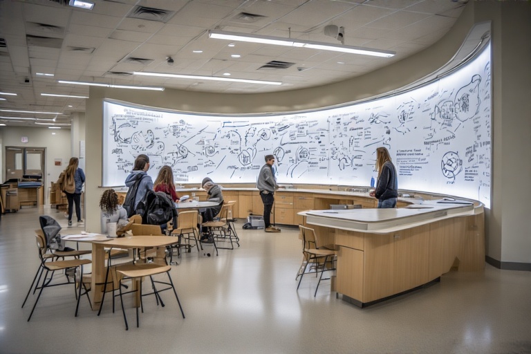 Arched Marker Board For Anatomy Lab