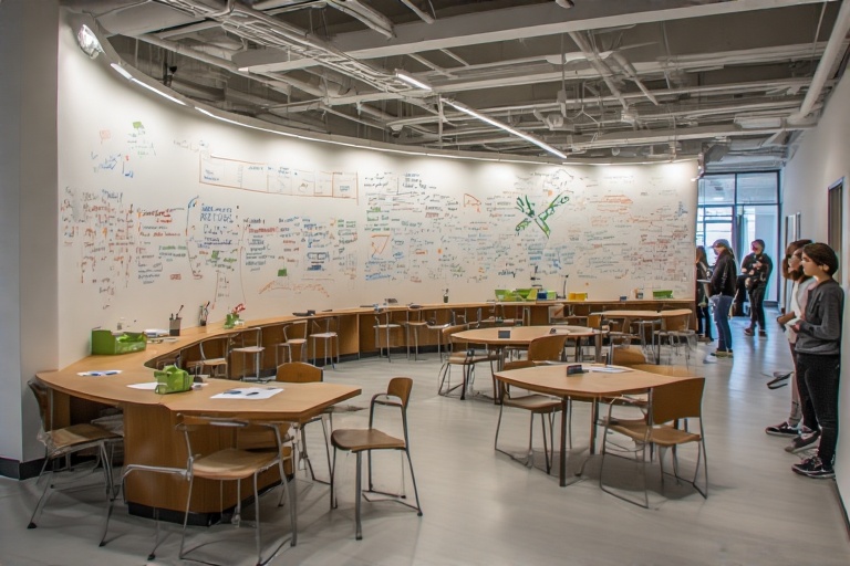 Bent Dry-Erase Board For Stem Cell Lab