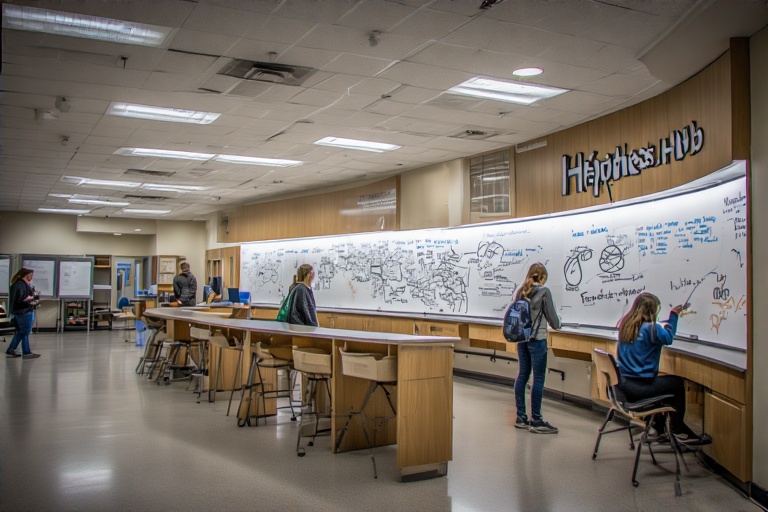 Bent Dry Erase Board For Vaccine Development Lab