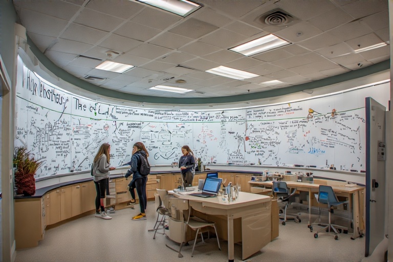 Circular Dry-Erase Board For Neurobiology Lab