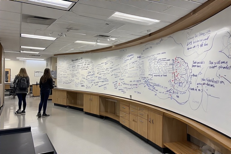Concave Dry-Erase Panel For Biology Laboratory