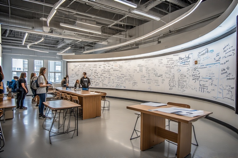 Concave Whiteboard For Bioprocessing Lab