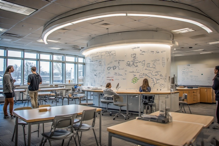 Curved Dry-Erase Panel For Biorepository Lab