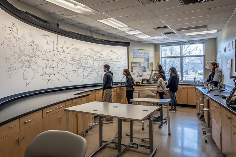 Curved Erasable Whiteboard For High-Throughput Screening Lab