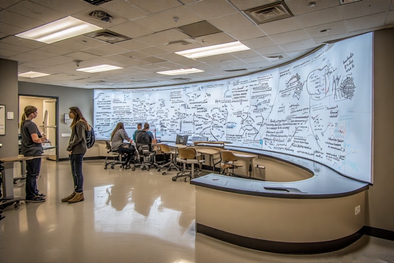 Curved Marker Board For Physiology Lab