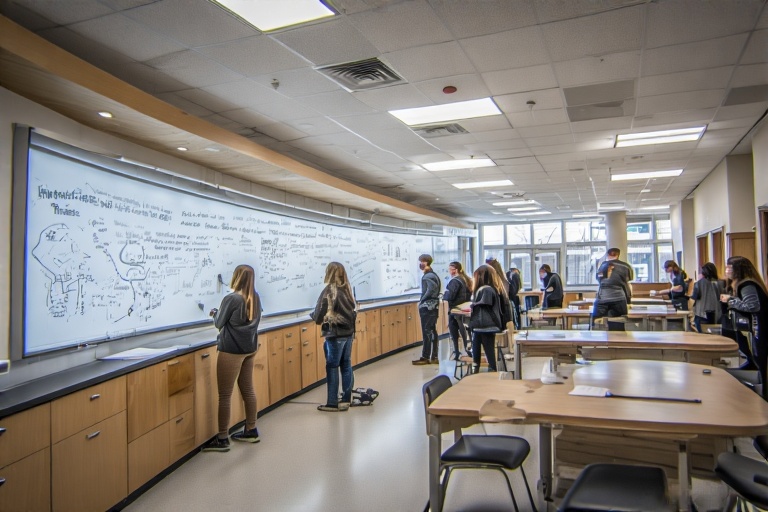 Curved Marker Board For Ornithology Lab