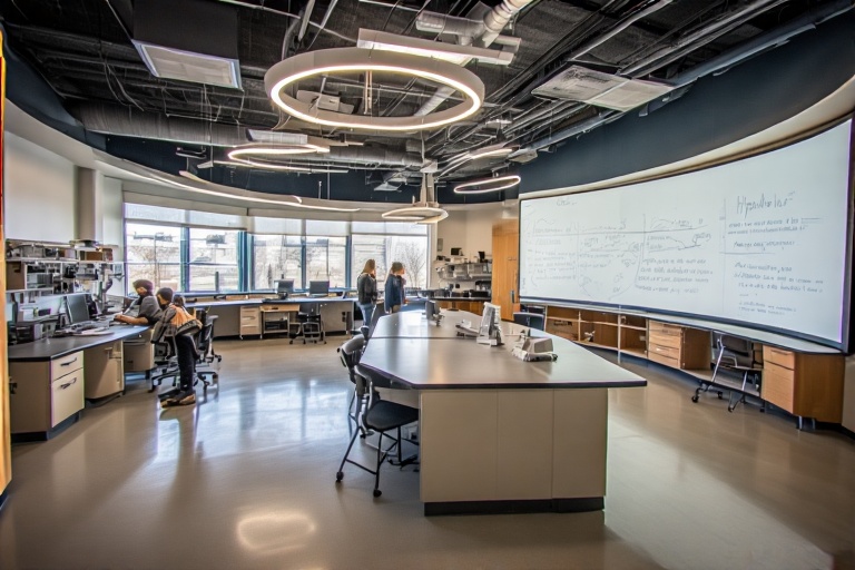 Curved Writing Surface For Biogeochemistry Lab