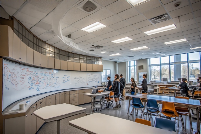 Curved Writing Surface For Population Biology Lab