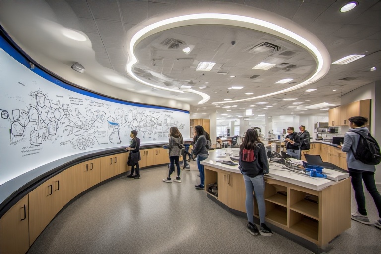 Curvy Marker Surface For Biotech Lab