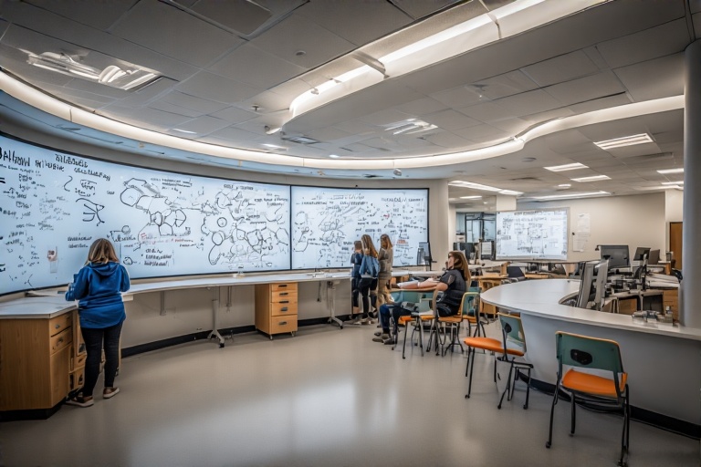 Curvy Whiteboard For Biochemistry Lab