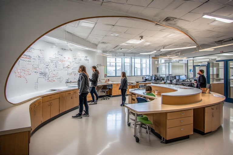 Curvy Whiteboard For Physiology Lab