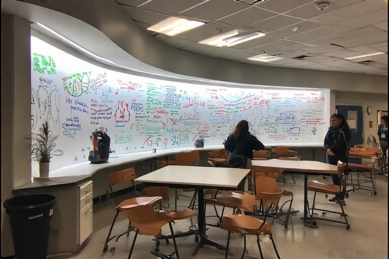 Curvy Writing Surface For Radiobiology Lab