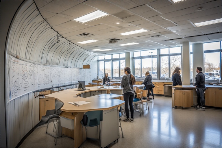 Elliptical Erasable Board For Biomanufacturing Lab