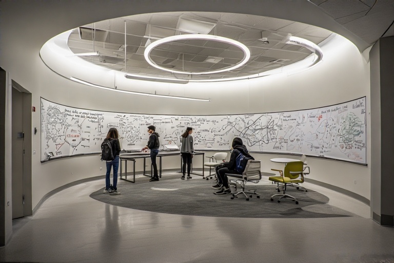 Elliptical Erasable Whiteboard For Molecular Biology Lab