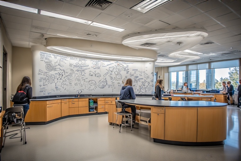 Oval Dry-Erase Panel For Biomedical Research Facility