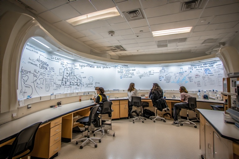 Rounded Erasable Board For Astrobiology Lab