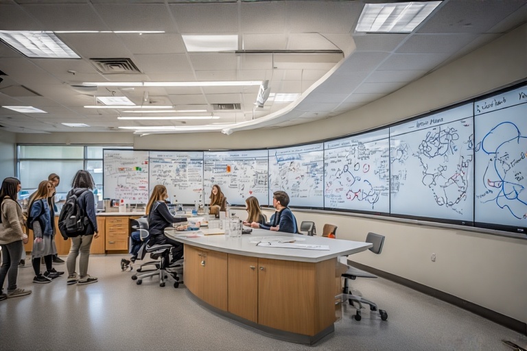 Rounded Ghost-Free Whiteboard For Science Lab (Bio-Focused)