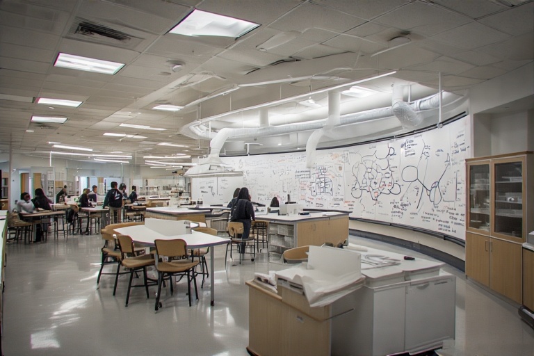 Semi-Circular Whiteboard For Histology Lab