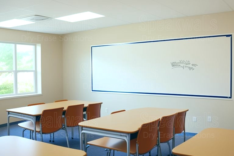 An image of non-magnetic dry-erase boards used in elementary boarding schools for upgraded learning.