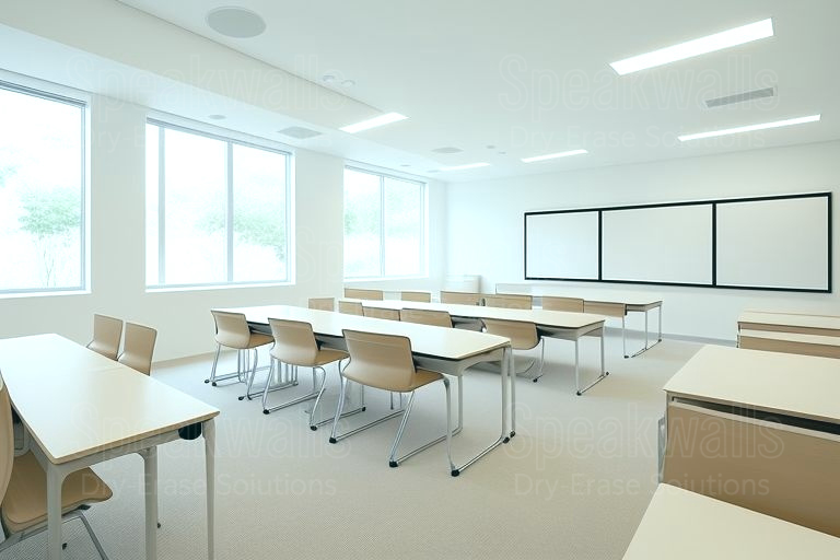 An image of non-magnetic dry-erase boards applied at Life Academy classrooms.