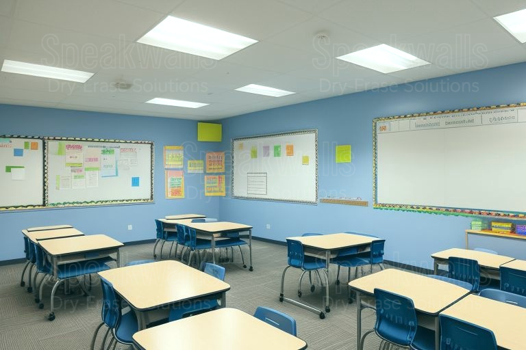 An image of whiteboard resurfacing installed at Christian Life Academy for clean classrooms.