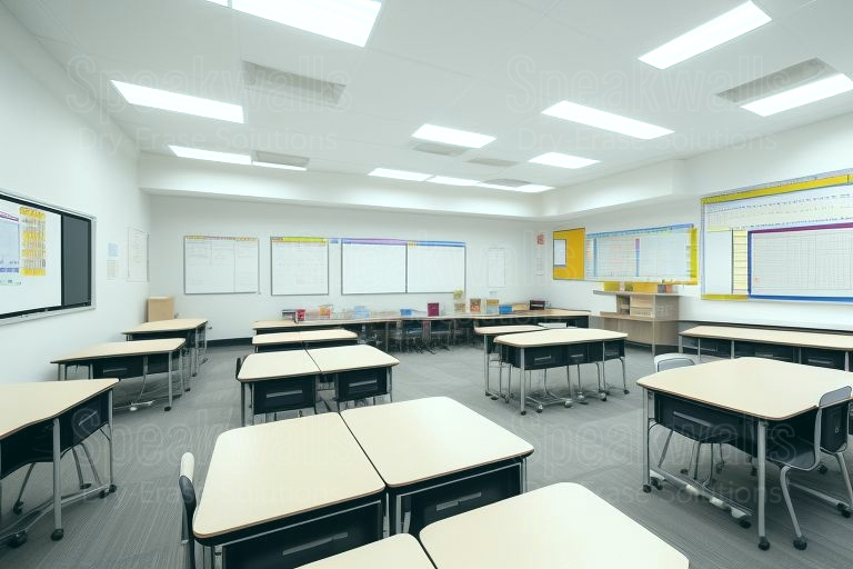 An image of whiteboard resurfacing panels applied at private SEN schools.