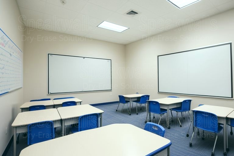 An image of whiteboard resurfacing panels installed at the top private high schools.